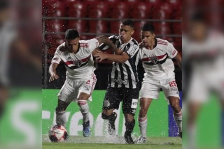 São Paulo x Santos - Foto Reprodução do Twitter